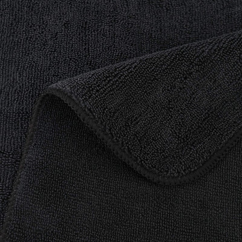 Polyte منشفة تنظيف ميكروفايبر بوليتي المميزة، 16 × 16 بوصة، 12 عبوة (أسود) - Image 4